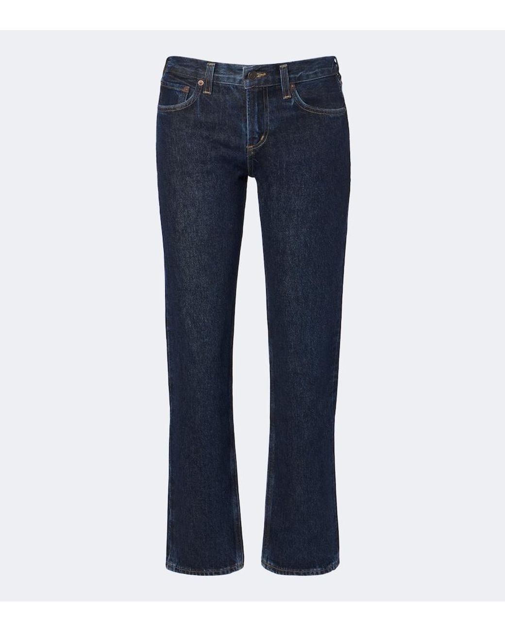 Agolde Blue Stovepipe Straight Jeans