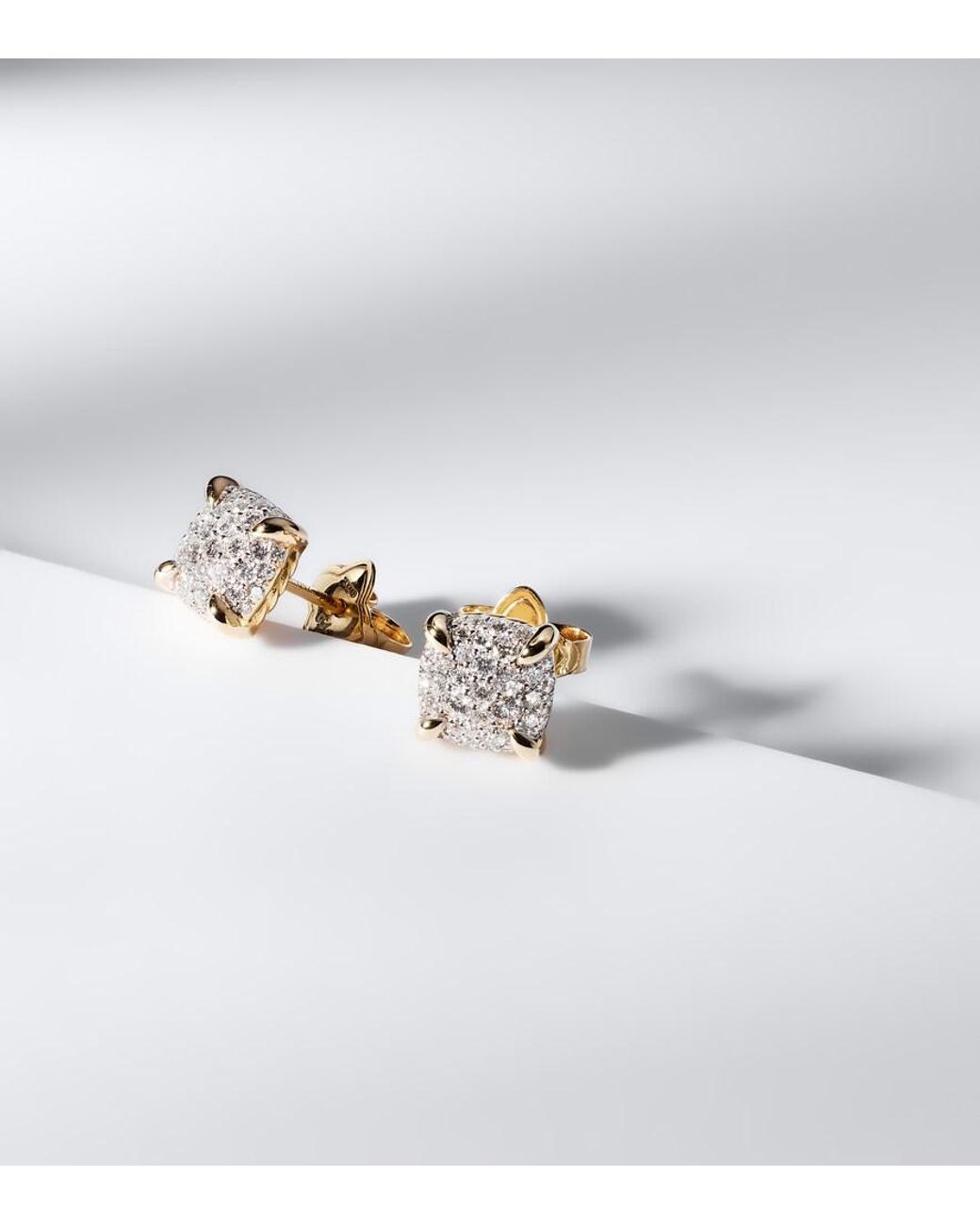 David Yurman White Chatelaine 18Kt Earrings With Diamonds