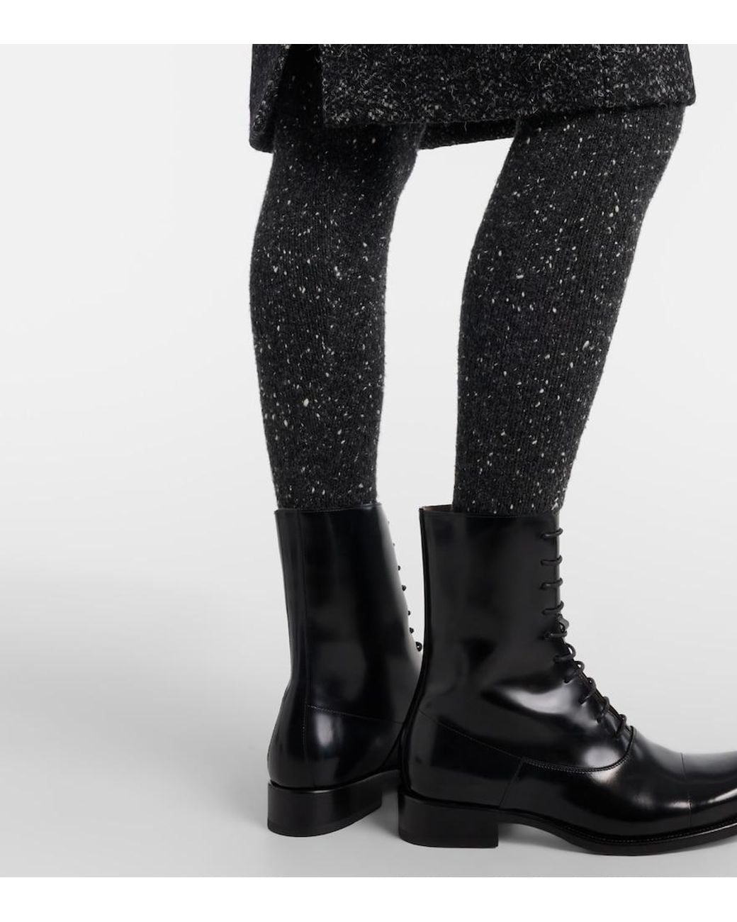 The Row Black Mumuka Cashmere-Blend Leggings
