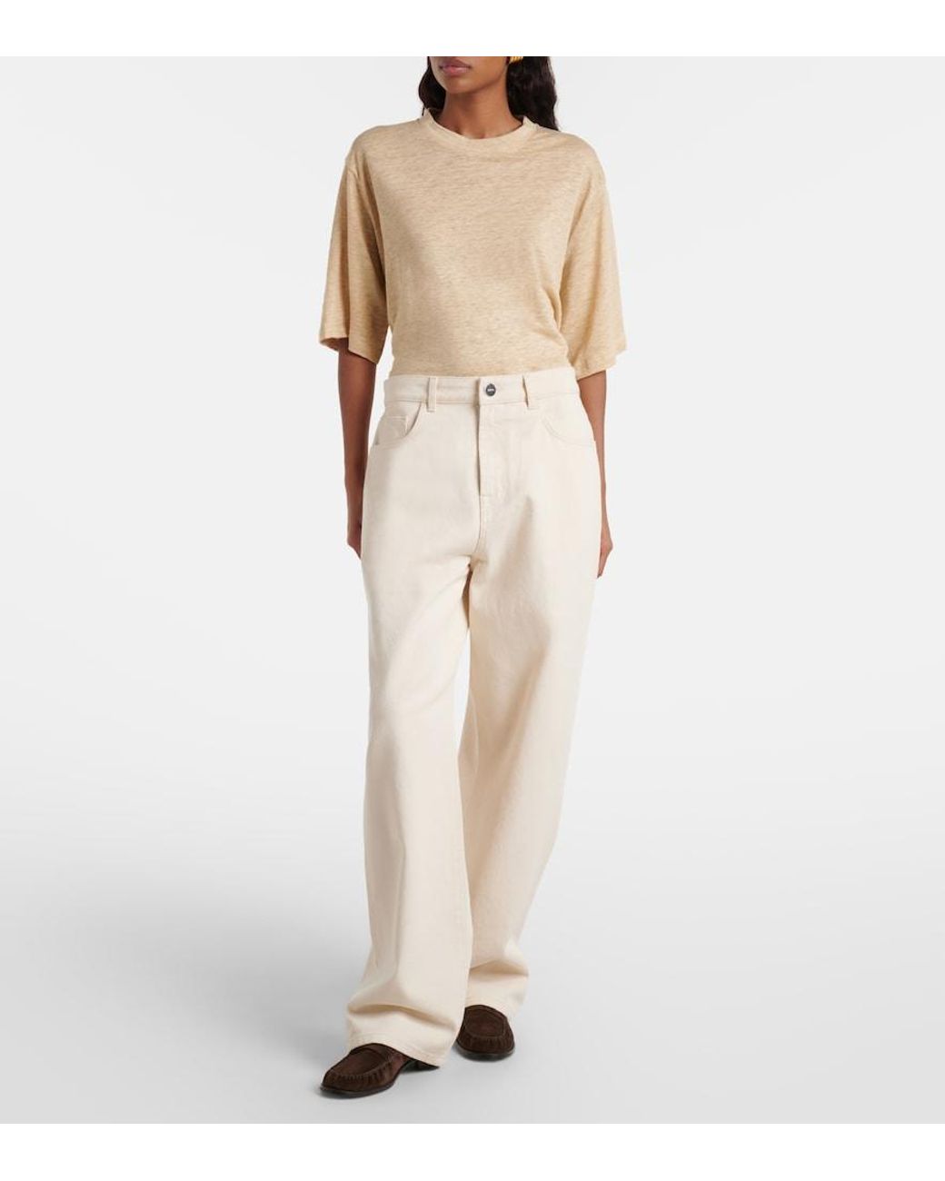Rohe Natural Wide-Leg Jeans