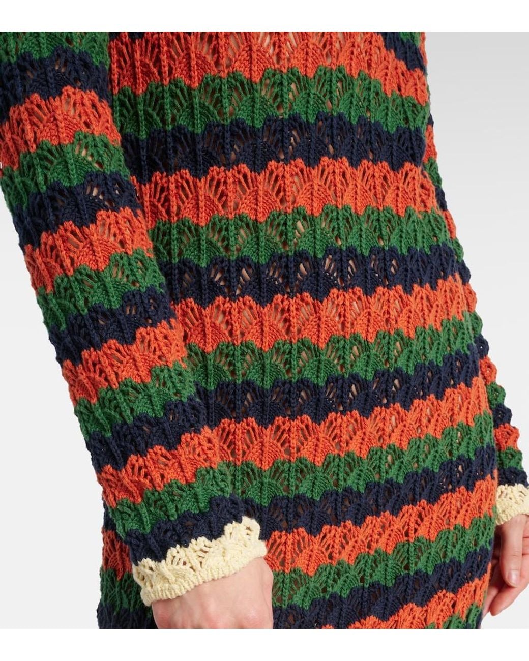 LaDoubleJ Multicolor Perry Crochet Cotton Polo Dress