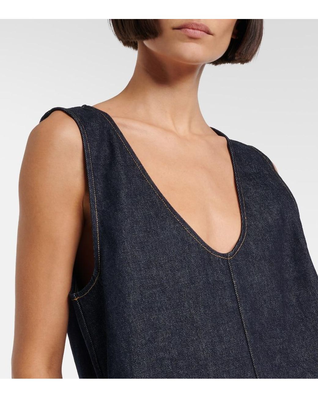 FRAME Blue Denim Minidress