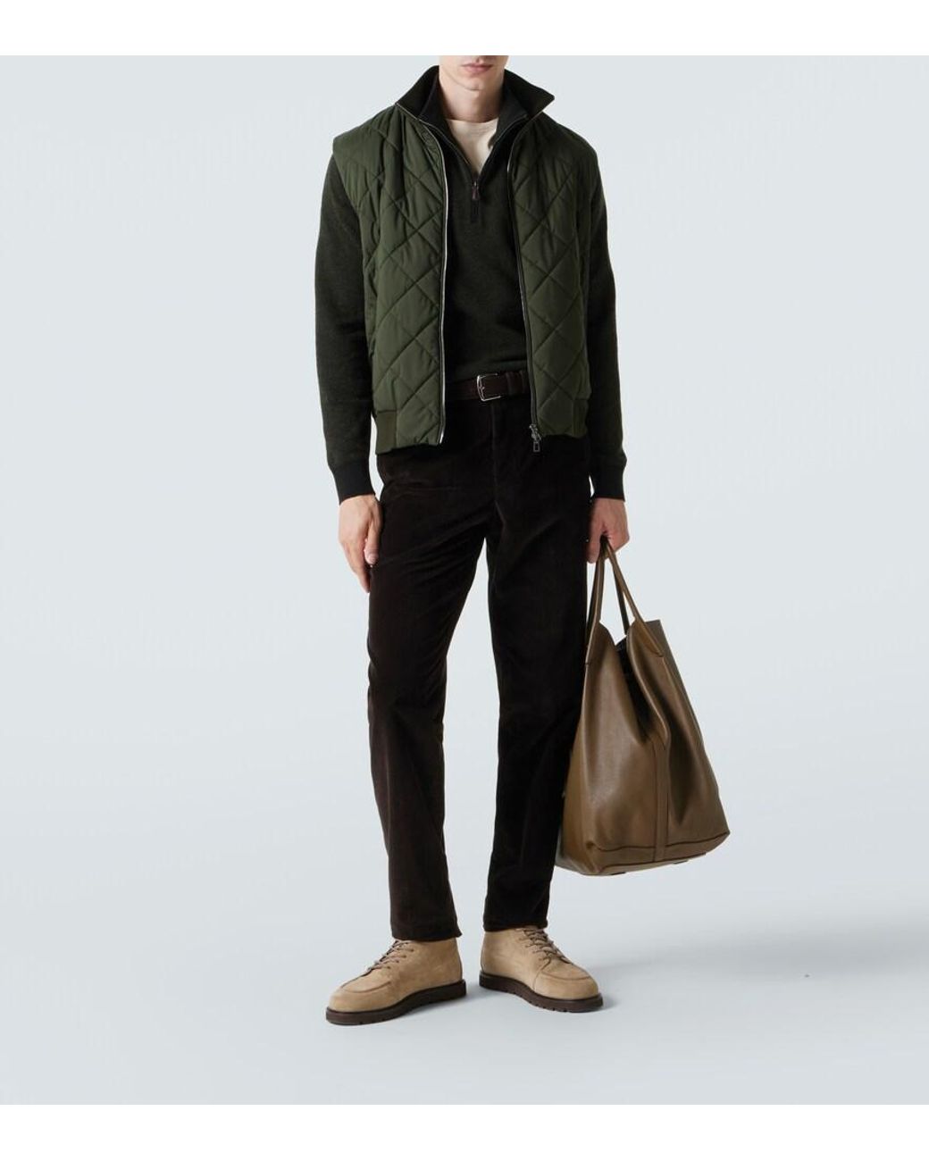 Loro Piana Black Roadster Cashmere Half-Zip Sweater for men