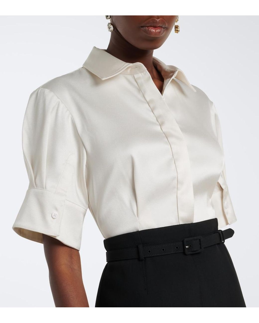 Jonathan Simkhai White Alvera Twill Midi Dress