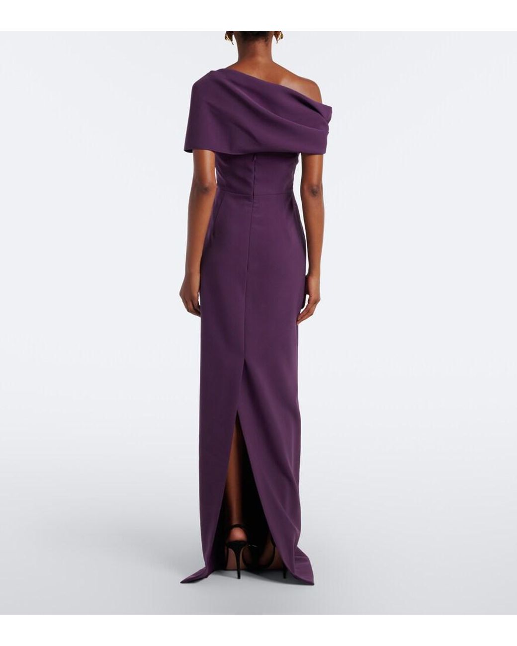 Carolina Herrera Purple Sofia Crepe Gown
