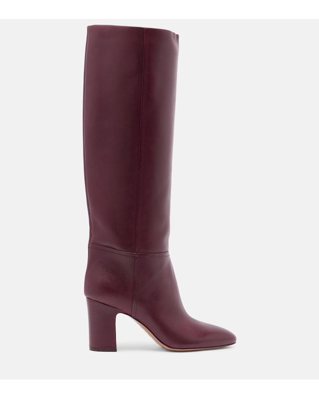 Paris Texas Purple Lavinia 75 Leather Knee-High Boots