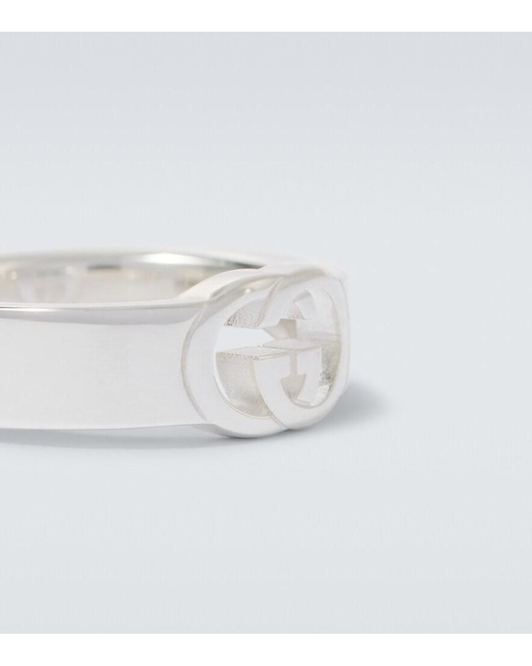 Gucci Ring Interlocking G Aus Sterlingsilber in White für Herren
