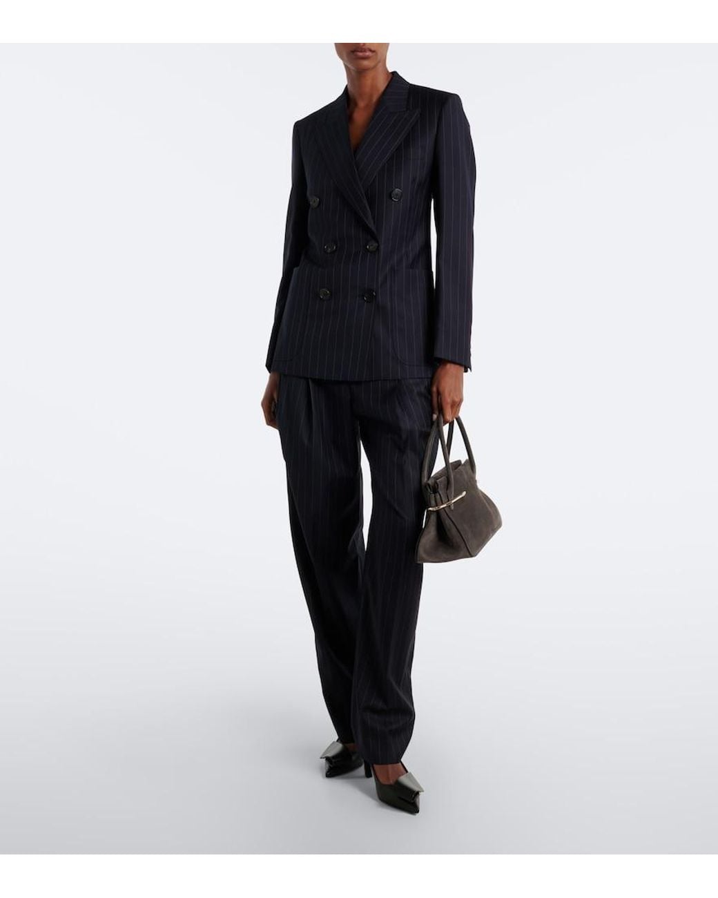 Givenchy Black Pinch Medium Suede Top-Handle Bag