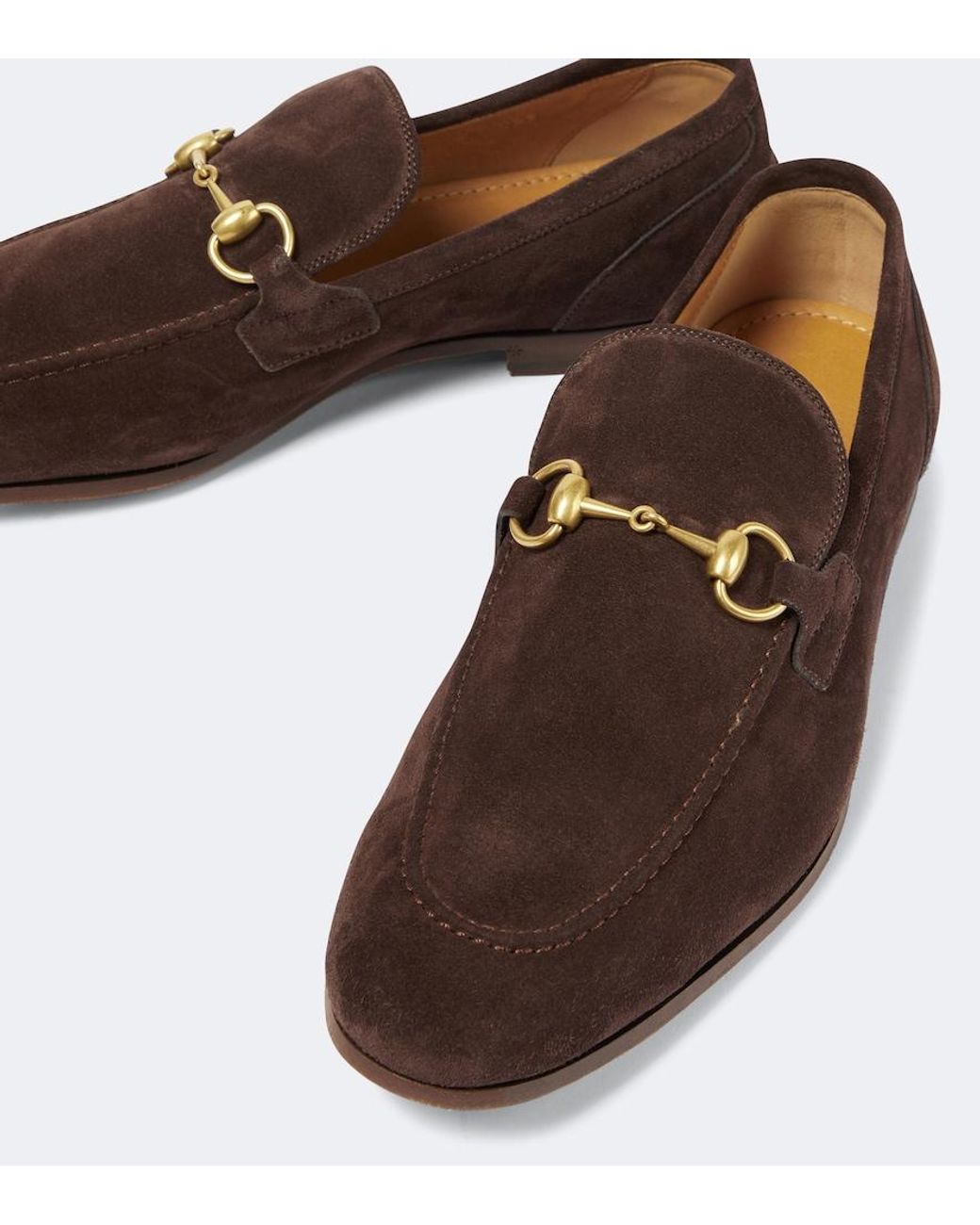 Gucci Brown Jordaan Loafer, Suede for men