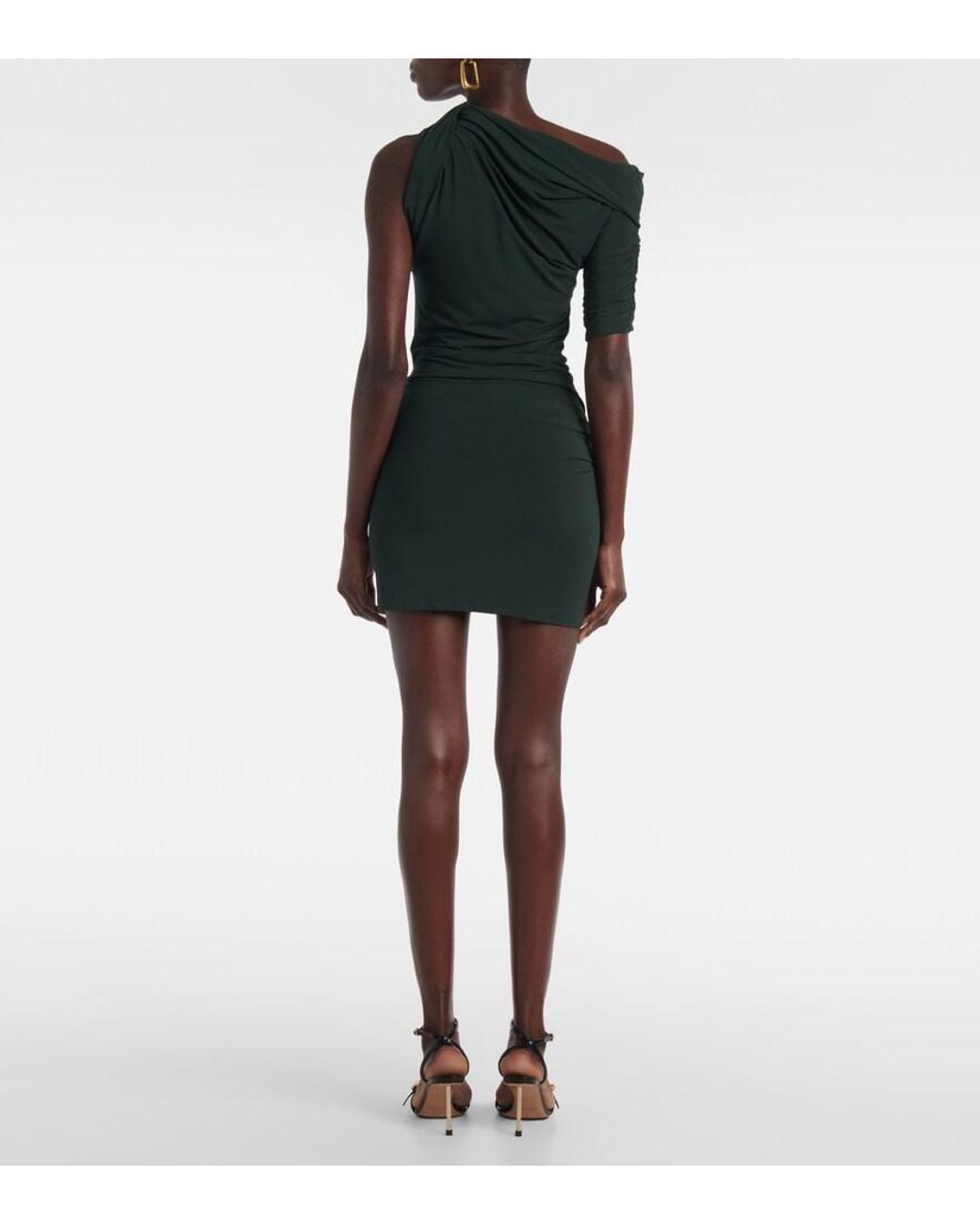 Jacquemus Green La Mini Robe Drapeado
