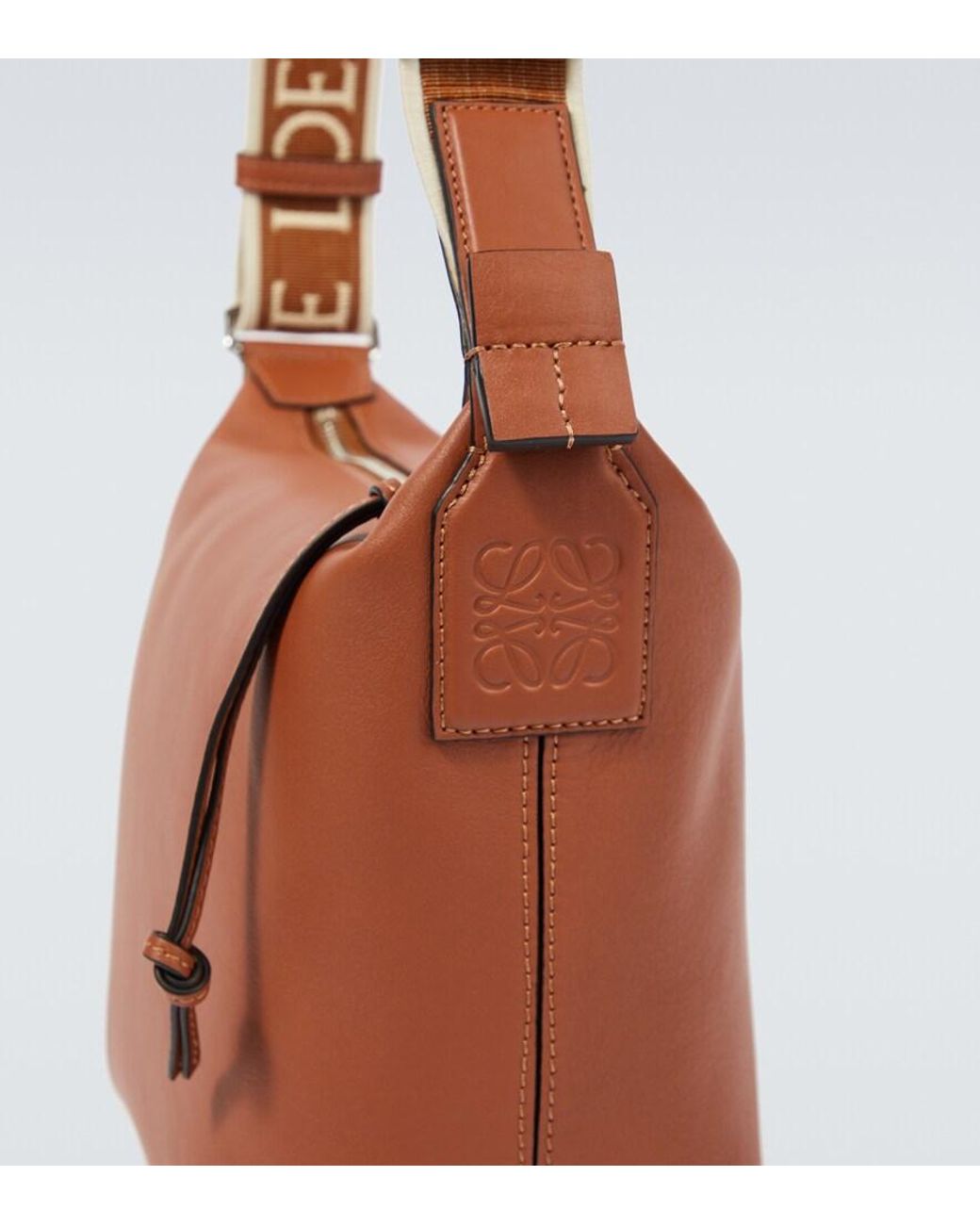 Loewe White Cubi Small Leather Crossbody Bag for men