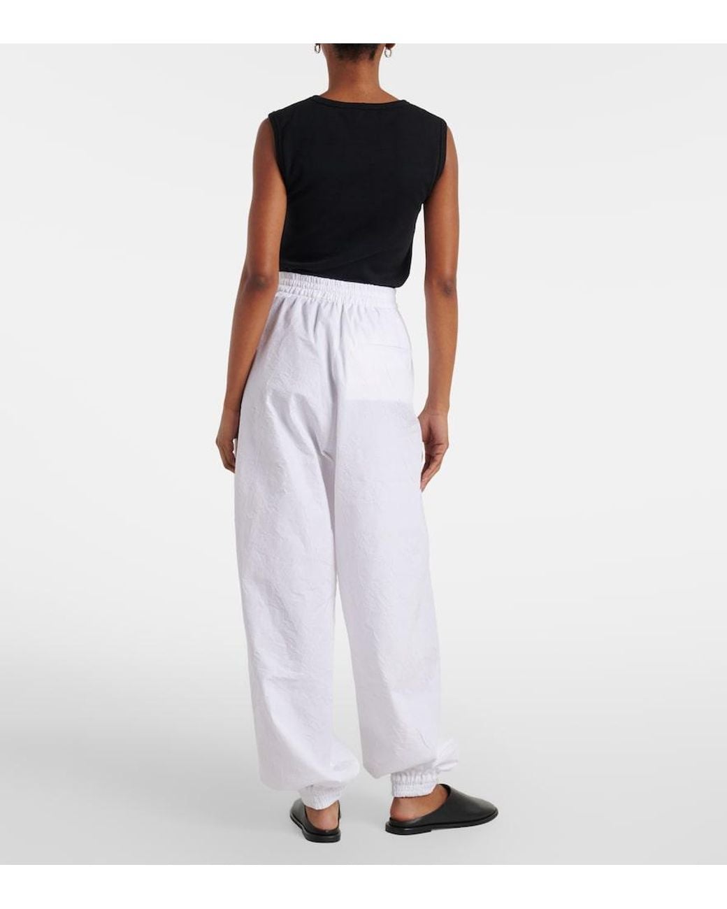 Rohe White Cotton-Blend Barrel-Leg Pants