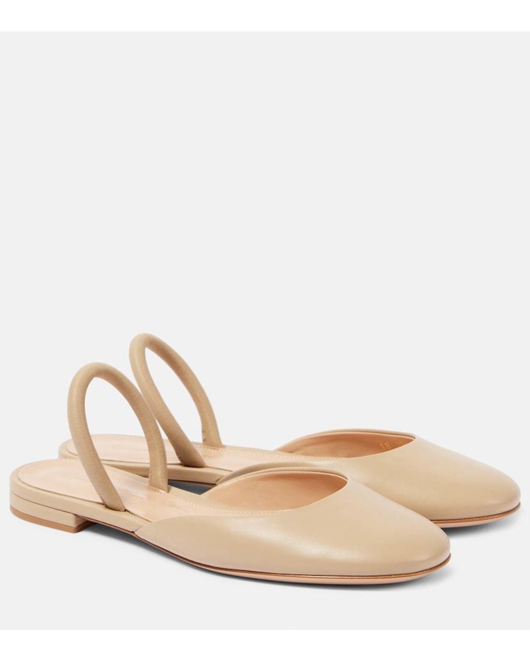 Gianvito Rossi Natural Leather Ballet Flats