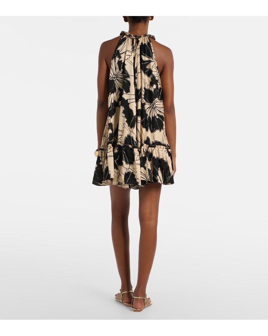 Poupette Black Cleo Floral Halterneck Minidress