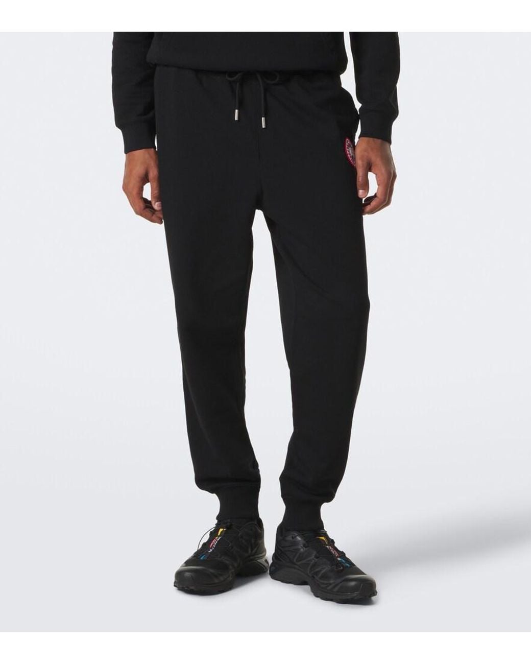 Canada Goose Black Loon Cotton Terry Sweatpants for men