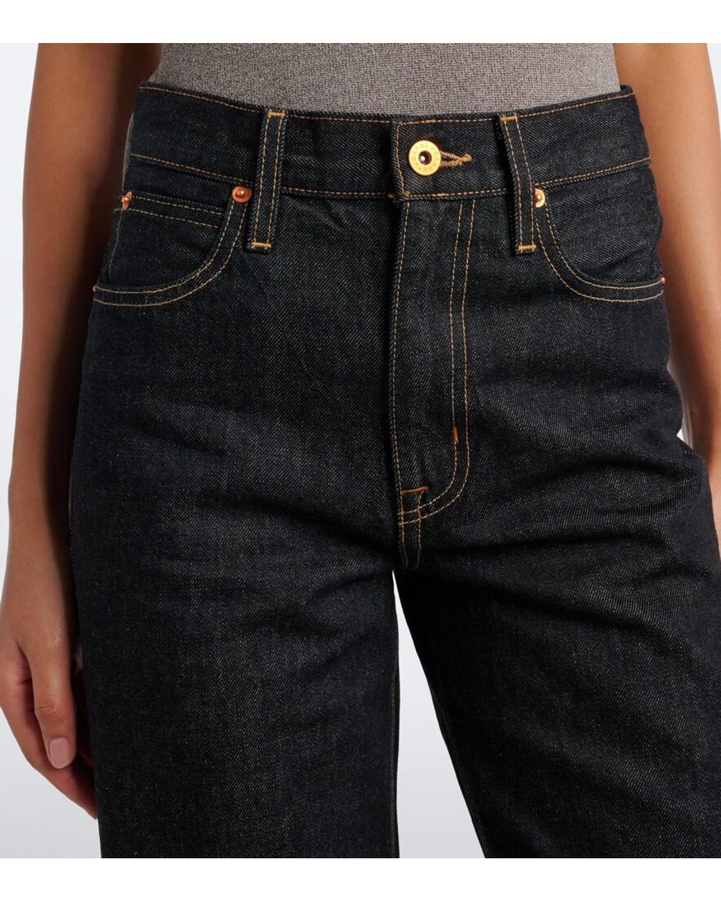SLVRLAKE Denim Black Grace Wide-Leg Jeans