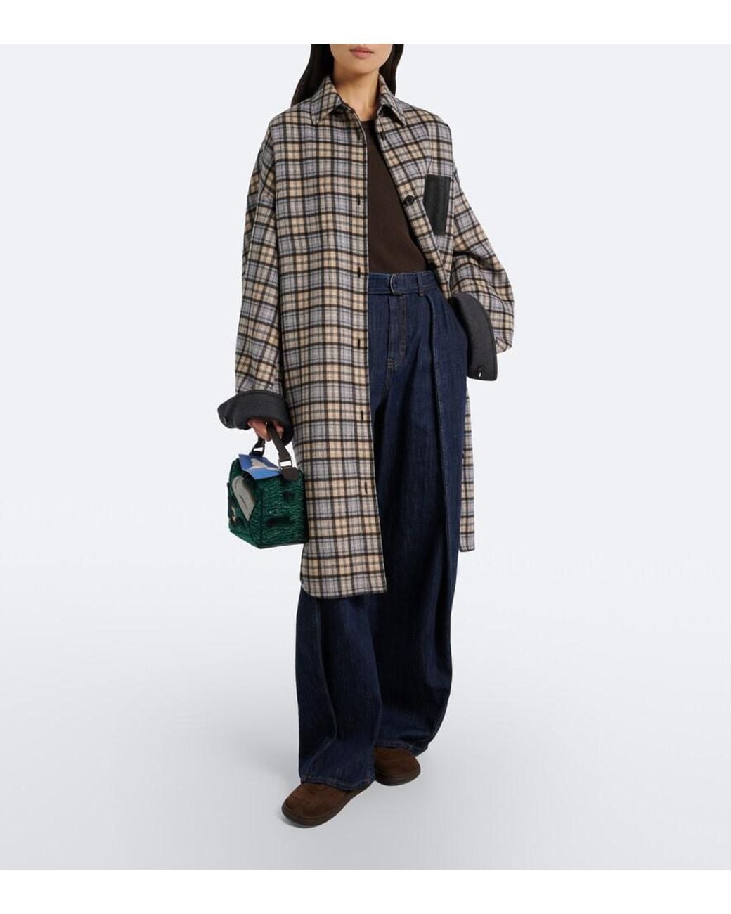 Loewe Green X Louis Wain Futurist Cat Puzzle Top-Handle Bag