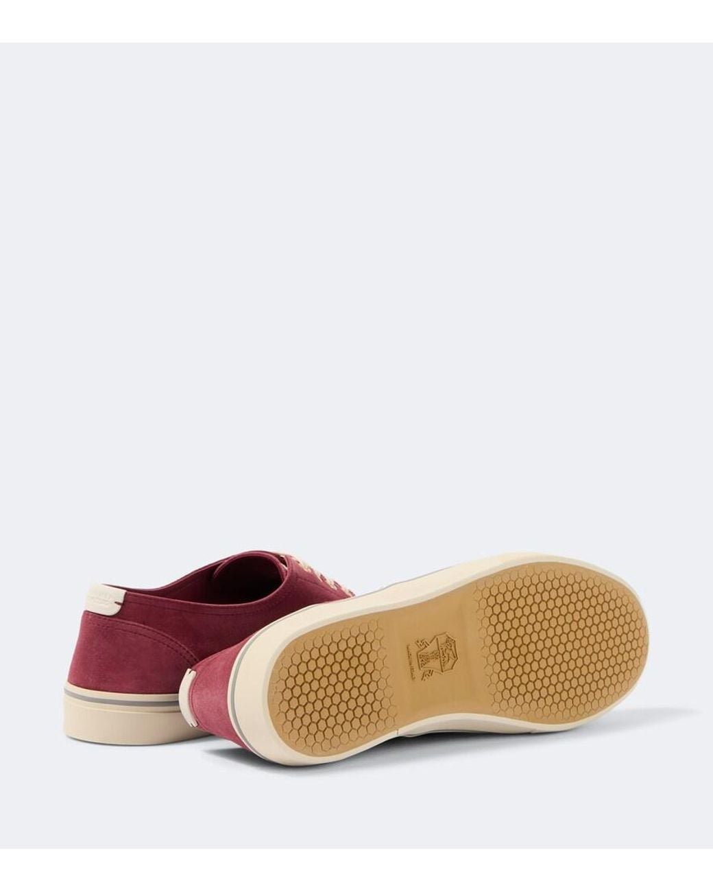 Brunello Cucinelli Red Suede Sneakers for men