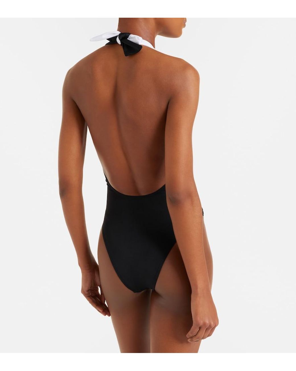 Balmain Blue Halterneck Swimsuit