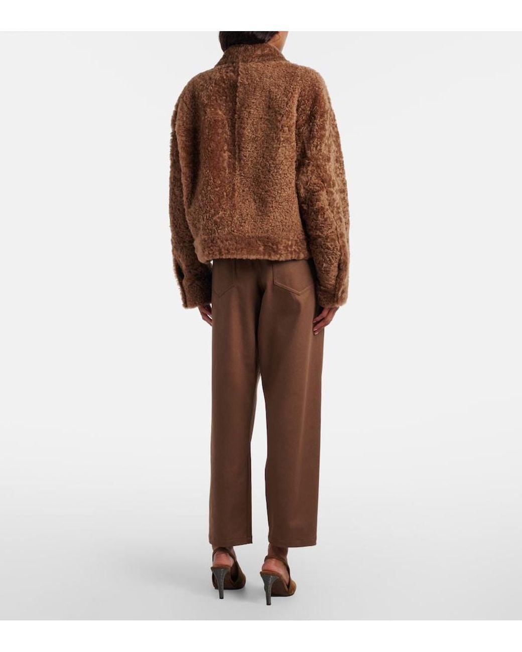 Brunello Cucinelli Brown Monili Cotton-Blend Straight Pants