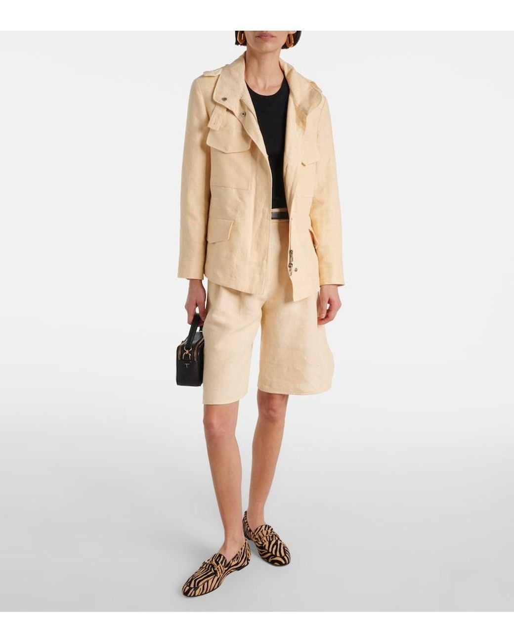 Tod's Brown T Ring Printed Calf Hair Loafers