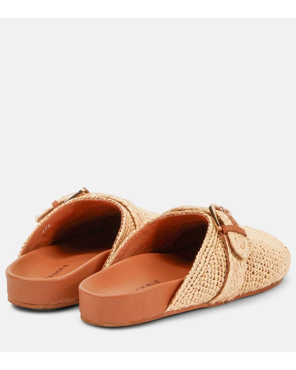 Robert Clergerie Natural Quinta Raffia Mules