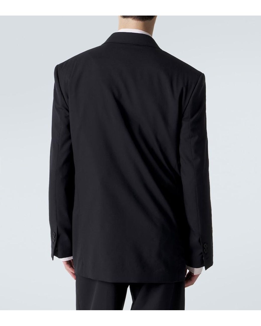 The Row Blue Mazzy Double-Breasted Wool Blazer for men
