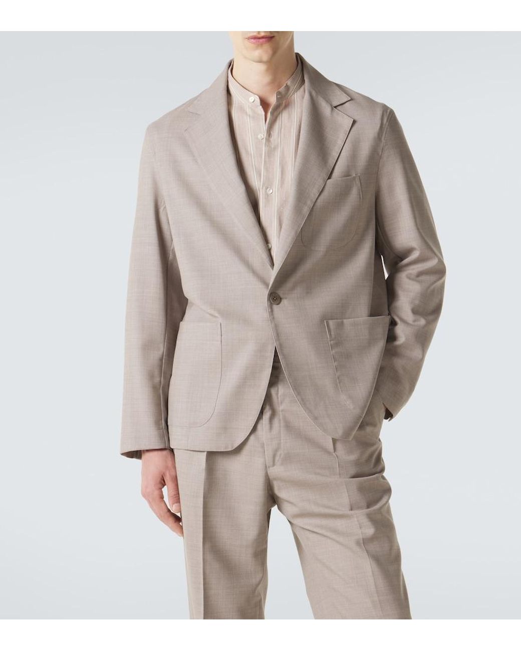 STÒFFA Natural Wool Blazer for men