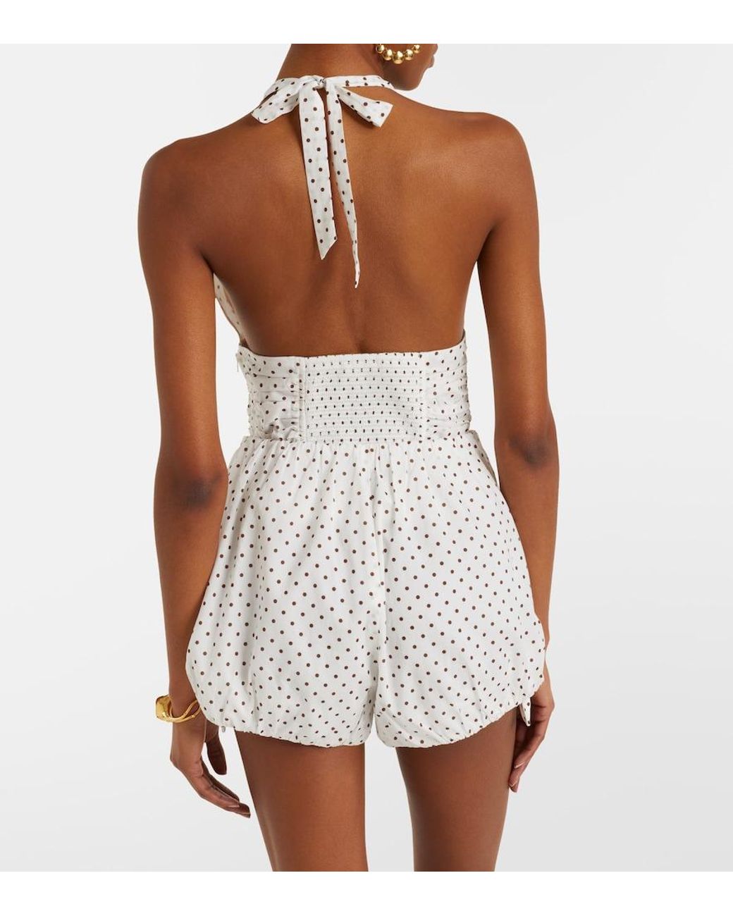 Posse White Rosie Polka-Dot Shorts