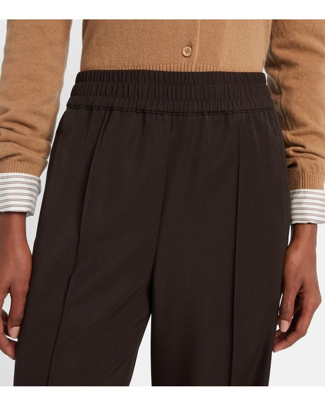 Dolce & Gabbana Black Virgin Wool Wide-Leg Pants