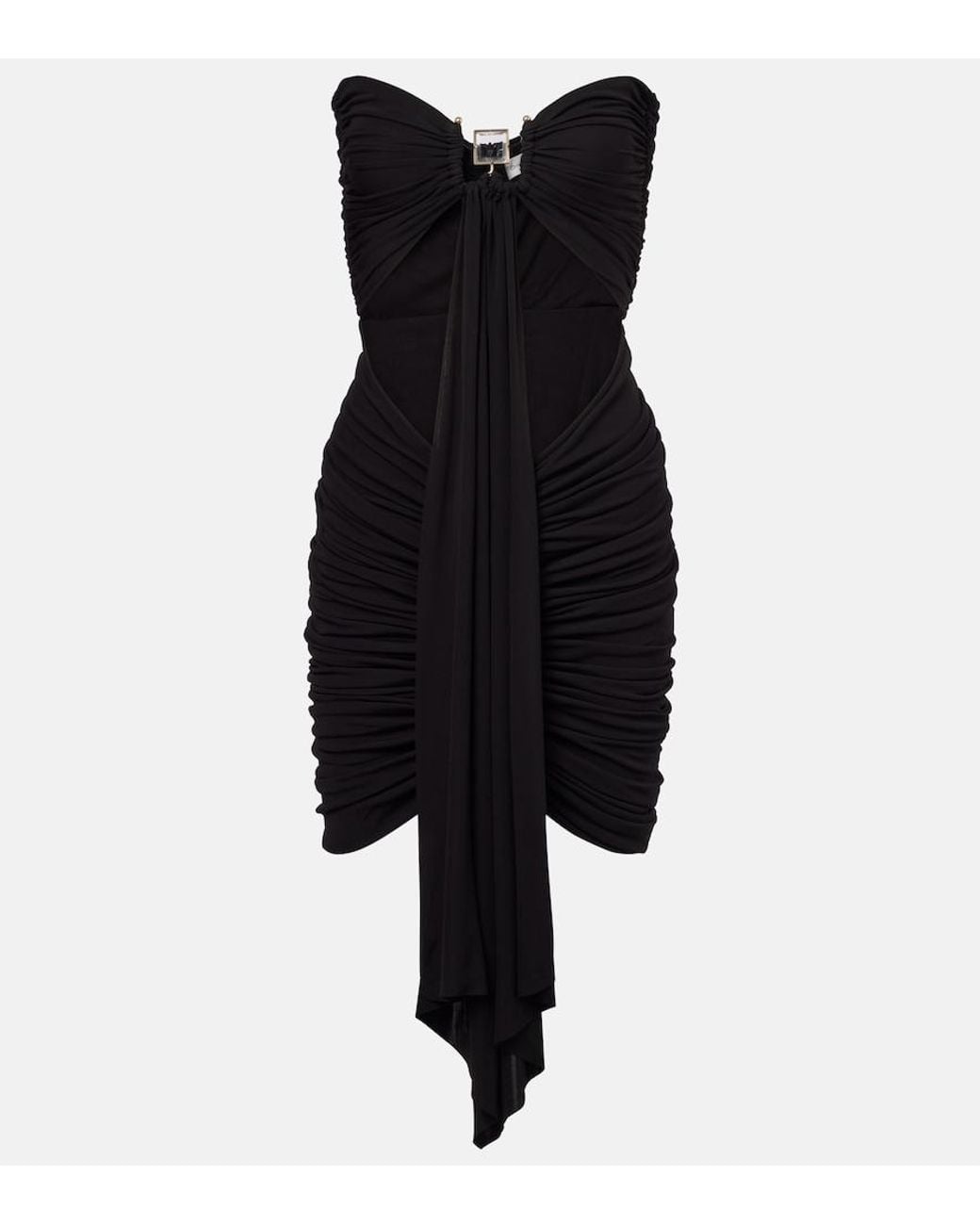 Christopher Esber Black Bezel Quartz Gathered Minidress