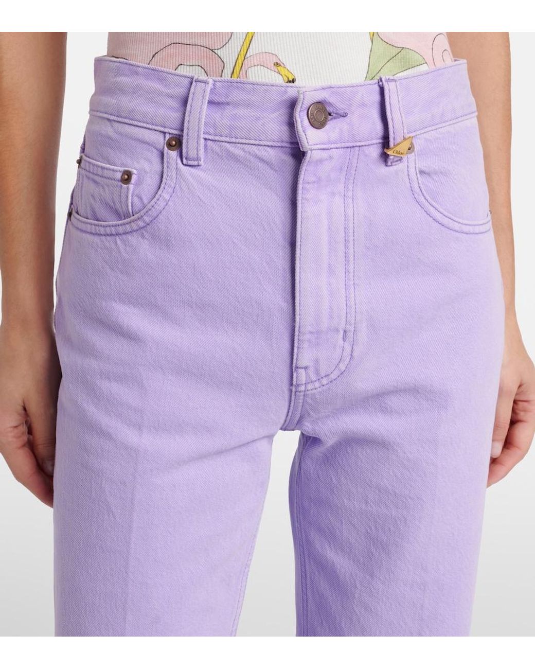 Chloé Purple Straight Jeans