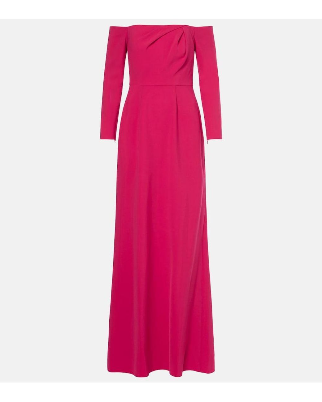 Carolina Herrera Pink Off-Shoulder Gown