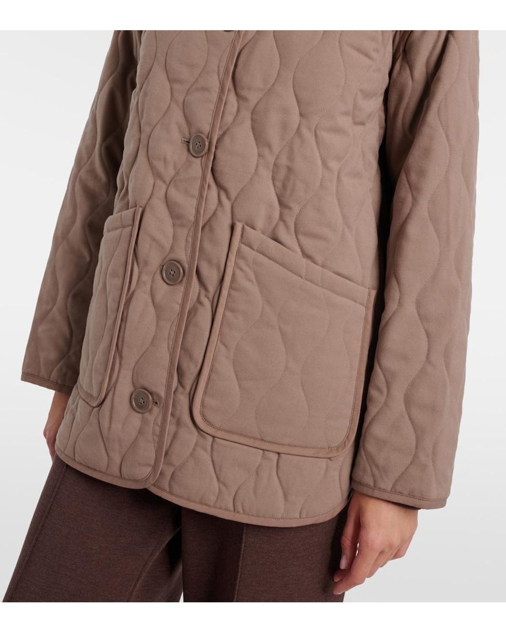 Varley Brown Wilson Quilted Jacket