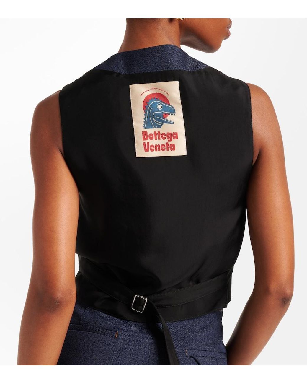 Bottega Veneta Blue Wool Drill Vest