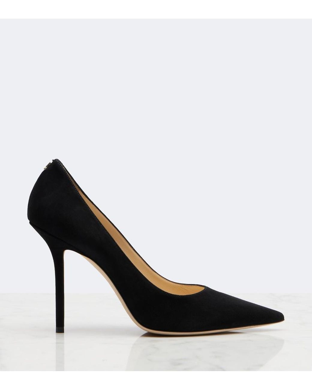 Jimmy Choo Black Love 100 Suede Pumps