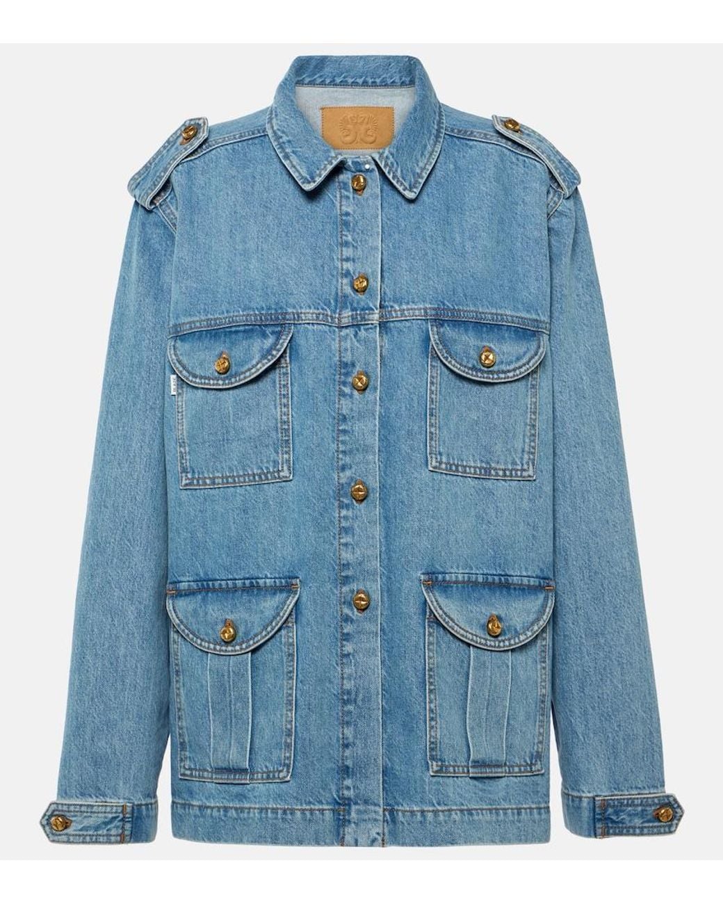 Blazé Milano Blue Sahariana Oversized Denim Jacket