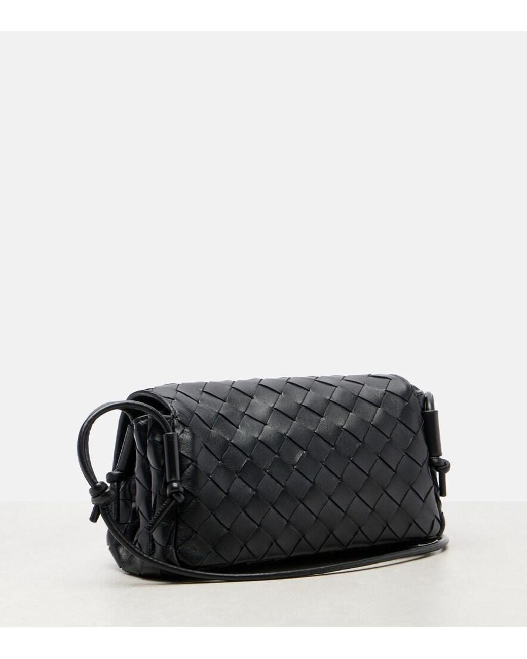 Bottega Veneta Black Notturno Leather Crossbody Bag