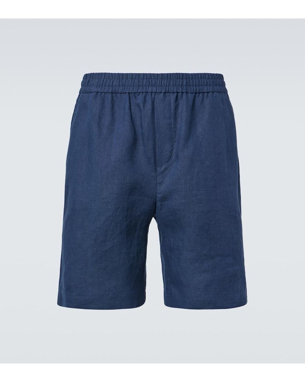 Sunspel Blue Linen Shorts for men