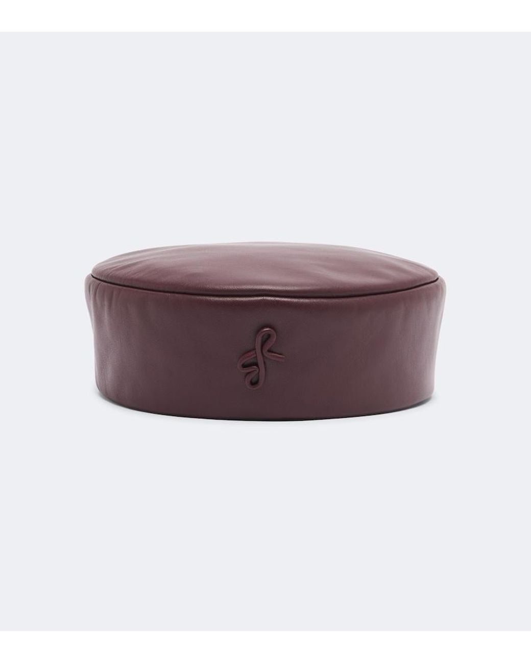 Ruslan Baginskiy Purple Logo Leather Hat
