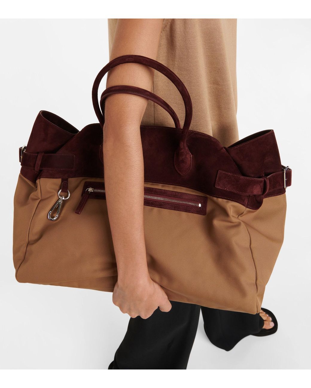 The Row Margaux 17 Inside-out Canvas Tote Bag in Brown | Lyst