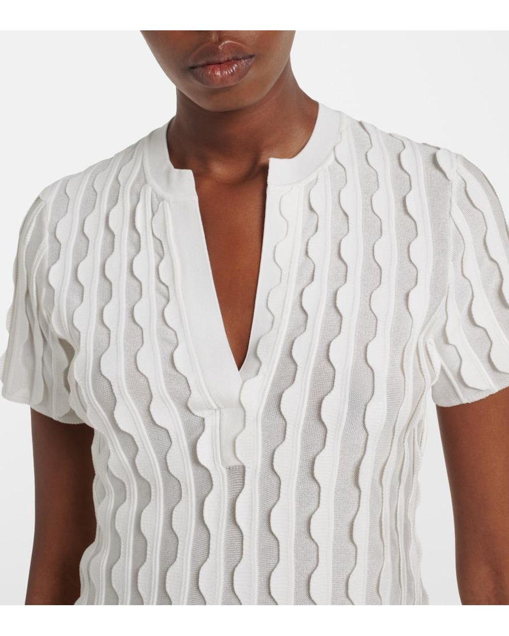 Jonathan Simkhai White Knitted Top