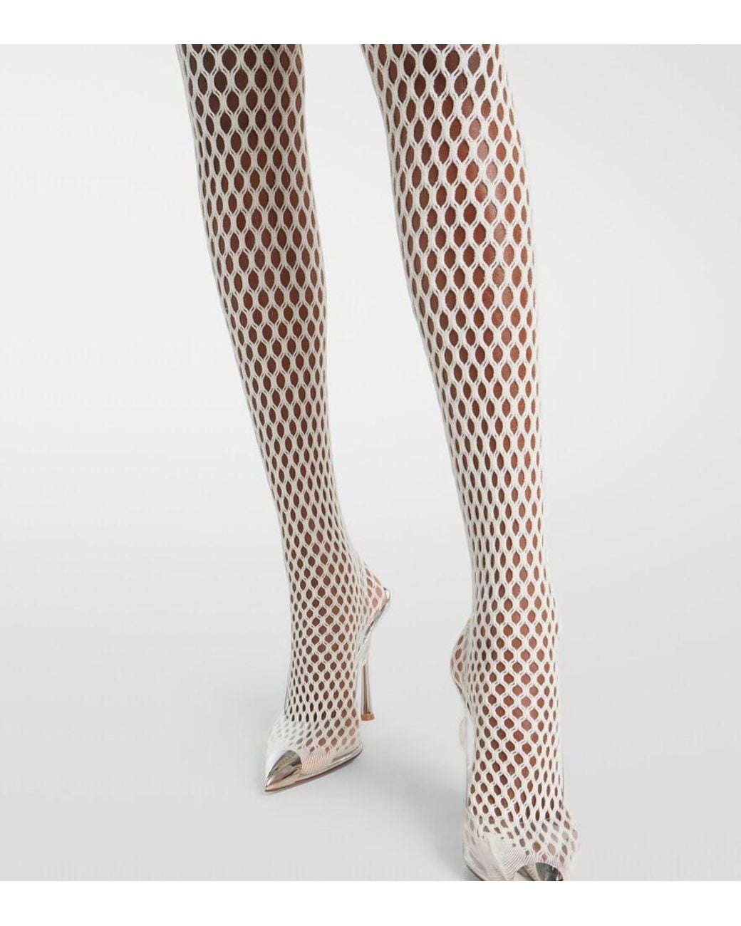 Wardrobe NYC White Rhw Web Wool-Blend Tights