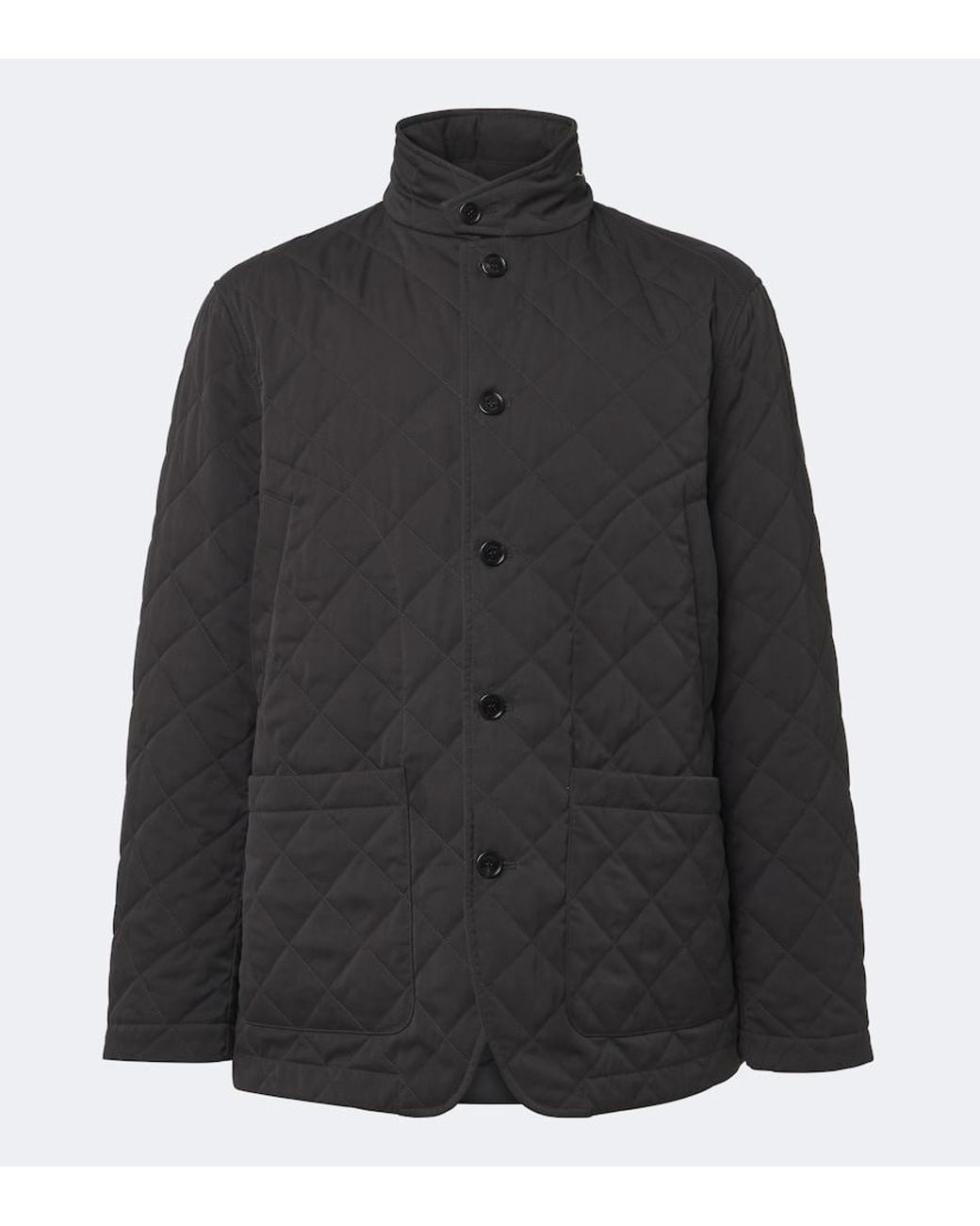 Dunhill Black Quilted Cotton And Silk Jacket for men