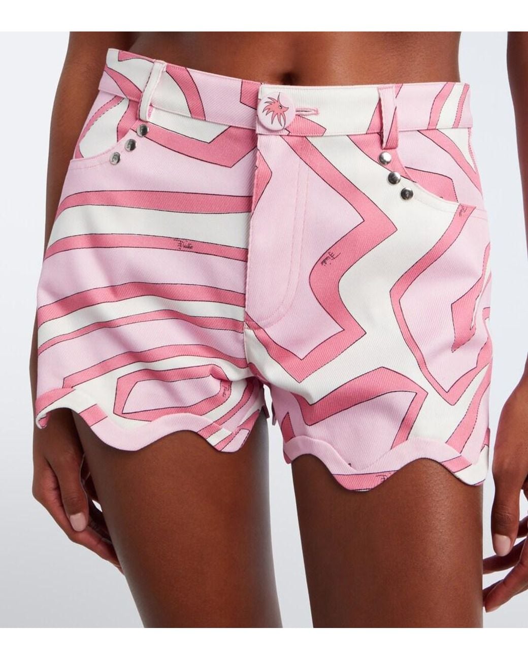 Emilio Pucci Pink Labirinto Cotton-Blend Shorts