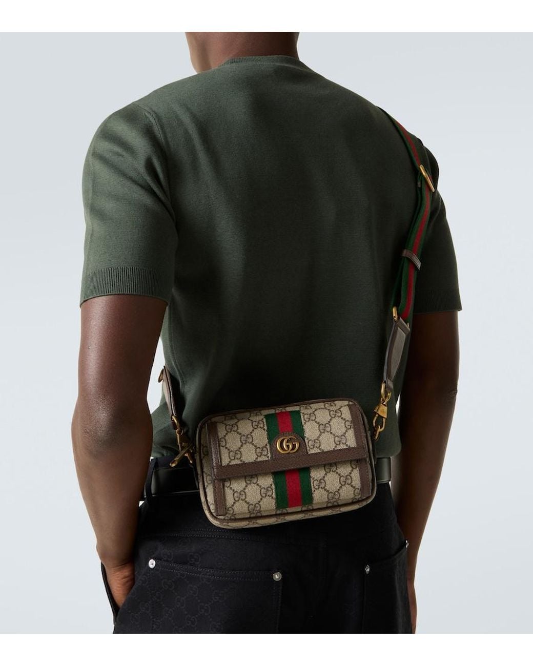 Gucci Brown Ophidia Mini Gg Supreme Canvas Bag