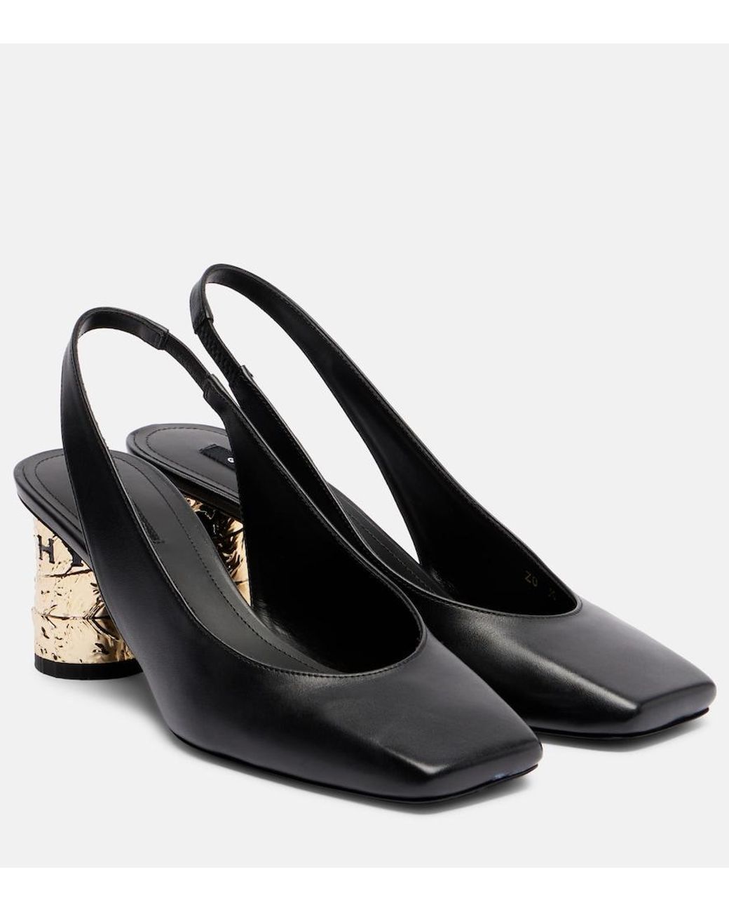 Givenchy Black Tape 65 Leather Slingback Pumps