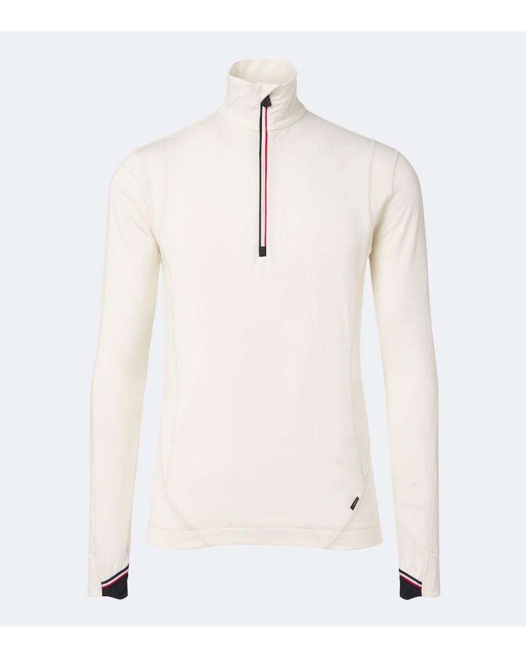 Moncler White Logo Ski Top for men