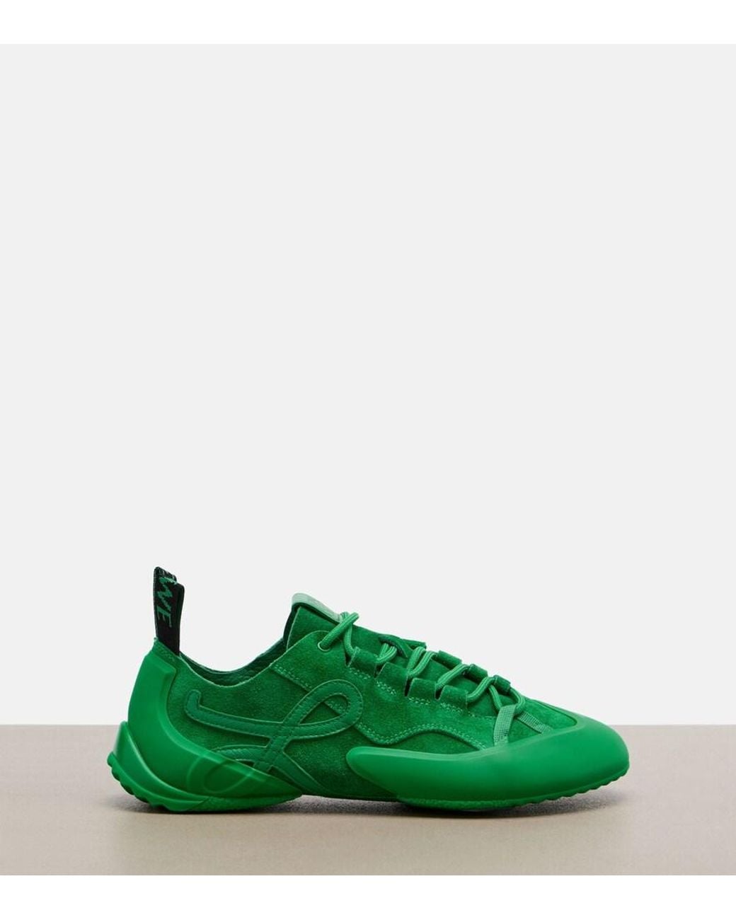 Loewe Green Grip Suede Sneakers