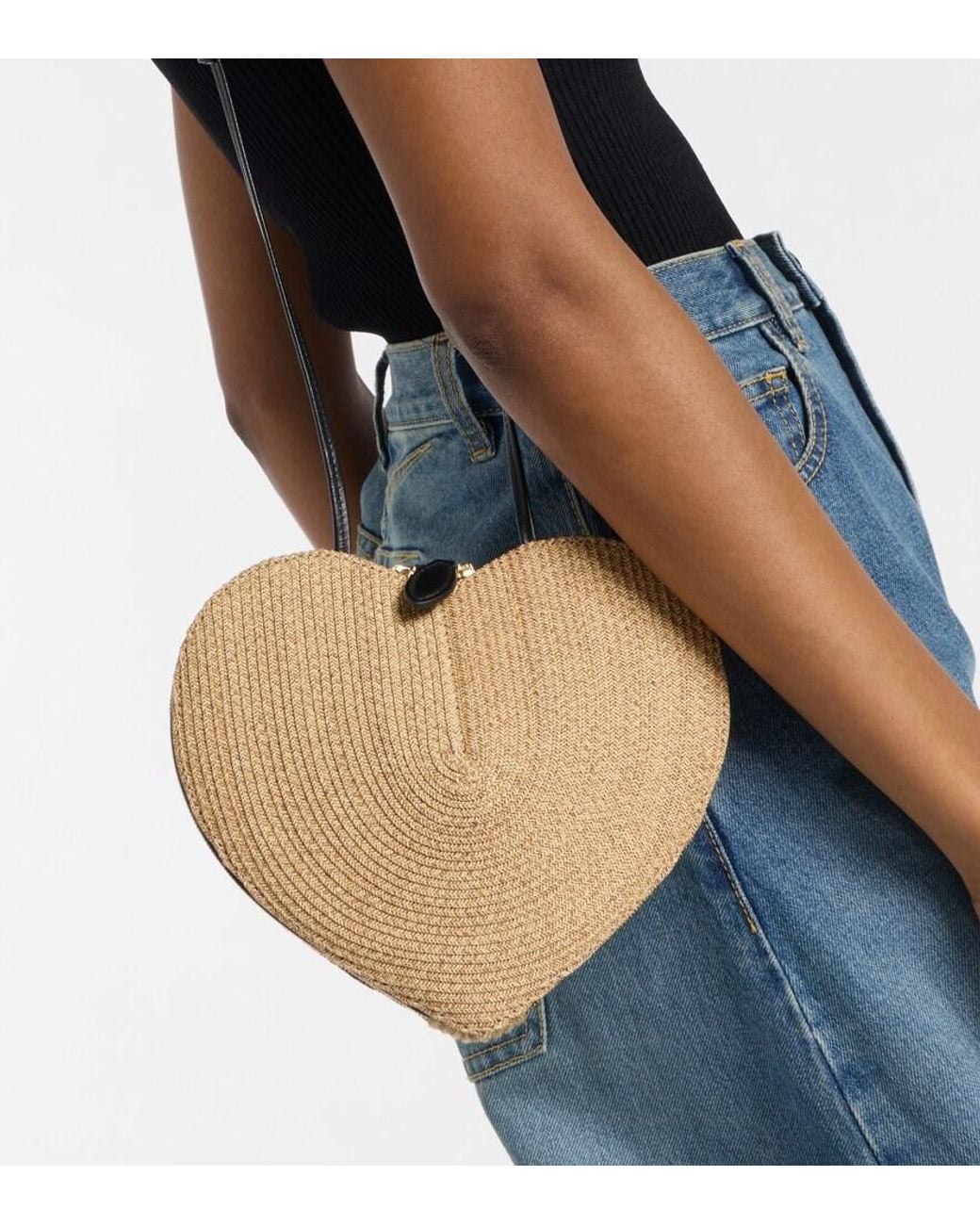 Alaïa Natural Le Cour Woven Crossbody Bag
